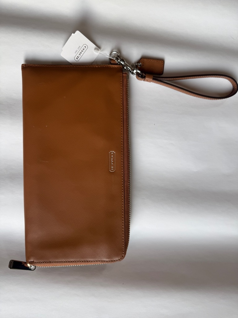 Coach Tan Leather Wristlet